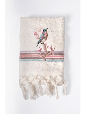 Arliva Home Asuman Nakıslı Havlu Ekru 30X50