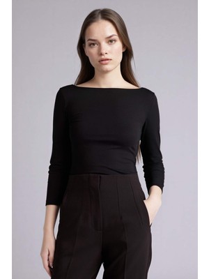 DeFacto Slim Fit Kayık Yaka Uzun Kollu Tişört G9577AX26SP