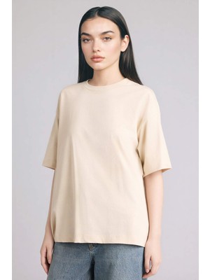 DeFacto %100 Pamuk Oversize Basic Penye Tişört C0099AX26SM