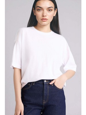 DeFacto %100 Pamuk Oversize Basic Penye Tişört C0099AX26SM