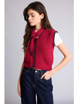DeFacto Regular Fit Şal Yaka Triko Yelek H3803AX26SP