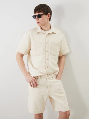 Lc Waikiki Yeni Sezon Rahat Kalıp Kısa Kollu Erkek Jean Gömlek