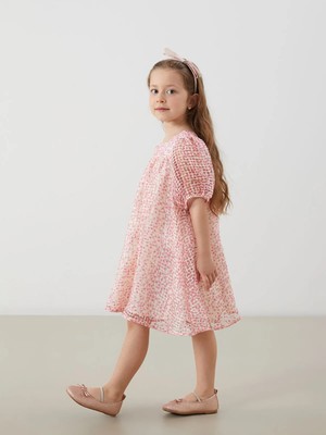 Lc Waikiki Yeni Sezon Kare Yaka Dantel Kız Çocuk Elbise