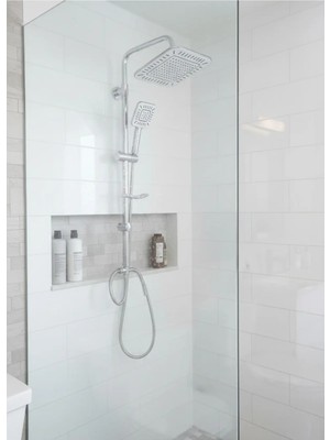 Başak Kare Yeni Nesil Robot Tepe Yağmurlama Duş Seti