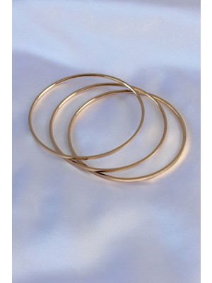 K-Yonlineticaret 316L Çelik Gold Renk Ajda Model Kadın 65 mm Bilezik