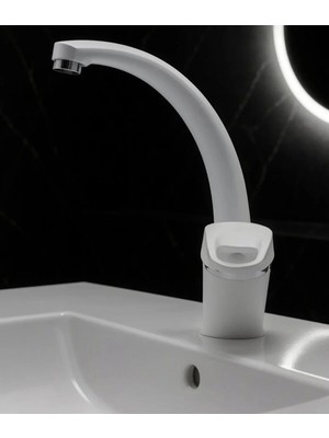 Mix Kuğu Sıcak Soğuk Çift Su Girişli Mutfak ve Lavabo Musluğu Bataryası