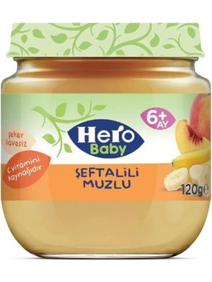SHC4200 Mey Ithalat® Şeftalili Muzlu Kavanoz Mama 120 gr