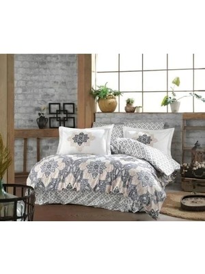 K-Yonlineticaret Hobby Kingsize Poplin Nevresim Amanda Gri