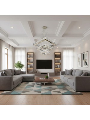Elizim Home Lighting Kristal Taşlı Uzaktan Kumandalı Ledli Avize