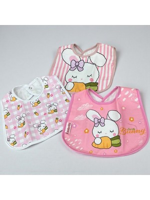 New World Baskılı Üçlü Mama Önlüğü - Fuşya - St Fuşya