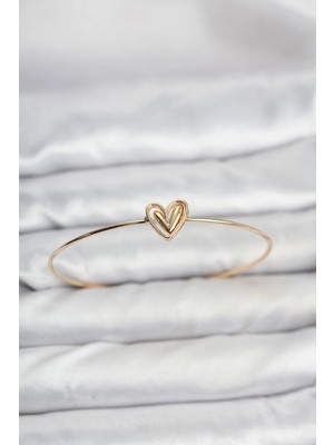 K-Yonlineticaret Kalp Model Gold Renk Bileklik