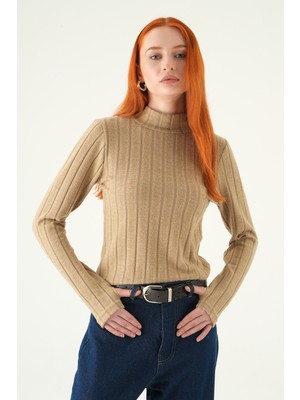 Rays Vizon Balıkçı Yaka Uzun Kol Bluz 8361A