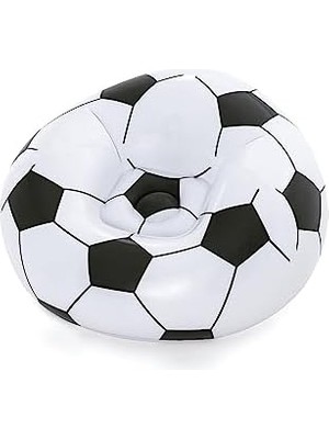 Velora Up In & Over Beanless Futbol Topu Koltuğu, 114 x 112 x 66 Cm, Futbol Hava Koltuğu, Siyah/beyaz