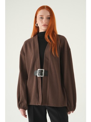Rays Kahve Önden Kemerli Kimono 3123A