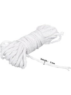 Velora Ip Mum Fitili 5 Metre Çap 3 mm