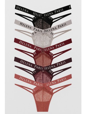 Helena Paris Brazılıan Bikini Ön Bant Arka Tül Bel Çapraz Ipler H2741 Renk