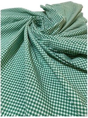 Velora 160X170 cm Yeşil Küçük Kare Desen Pötikareli Masa Örtüsü, Sofra Bezi, Piknik Örtüsü