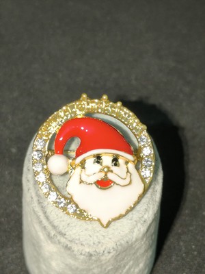 Vulwox Kristal Taşlı Noel Baba Broş