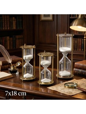 K-Yonlineticaret Dekoratif Cam Kum Saati 7X18 cm