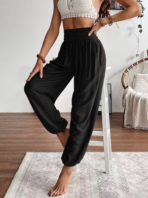 Arben Boutique Kadın Yüksel Bel Yoğun Büzgü Detaylı Aerobin Pantolon