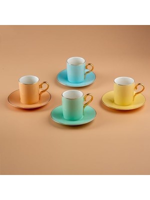 Velora Soft Mix 4 Kişilik Kahve Fincan Takımı