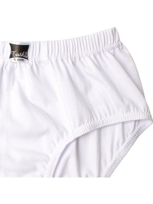 Tutku Pamuklu Slip Külot 6'lı  Paket Beyaz Erkek Çocuk İçin Rahat Tasarım ve Yumuşak Dokulu
