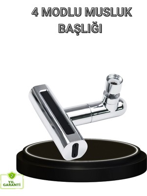 Belle Fusion Mey Ithalat® 4 Fonksiyonlu Musluk Başlığı 360 Derece Dönebilen ve Su Tasarruflu