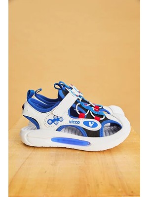 Vicco Işıklı Sandalet 27 Numara Erkek Çocuk İçin Saks Mavi Renkli Okul Öncesi Kullanım