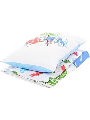 Velora Lisanslı Pj Masks Heroes Desenli Pamuk Pike, Çok Renkli, Küçük Tek Kişilik