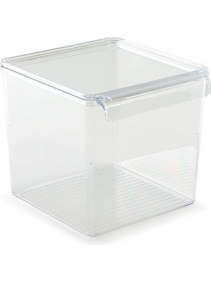 Velora M-E73-10-16 Kapaklı Küp Düzenleyici, Şeffaf