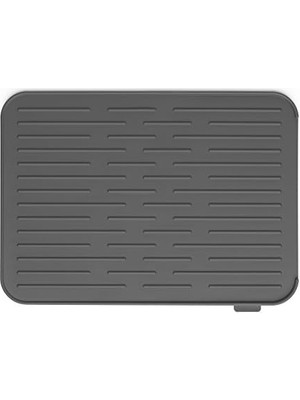 Velora Silikon Damlama Matı, Çelik, Koyu Gri, 43,8 x 32,5 x 0,9 cm