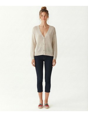 Yargıcı Regular Yakasız Yaka Uzun Kol Hırka