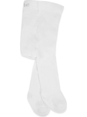 Belle Fusion Mey Ithalat® Tekli Düz Külotlu Çorap 50104 Beyaz