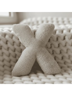 Woodesk Litera, x Harfi, Yastık, Kırlent, Elyaf Dolgulu, Welsoft Kumaş, 40 cm