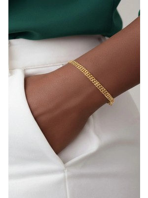 Bilezikci 14 Ayar Altın Örme Zincirli Şık Bileklik – Zarif, Dayanıklı ve Günlük Kullanıma Uygun Tasarım
