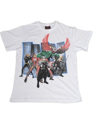 Atlantis Marvel The Avengers Tişört Beyaz
