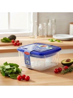 Belle Fusion 3'lü Kare Saklama Kabı Seti