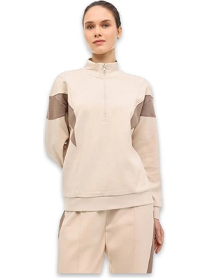 Lumberjack WL 18MERYBEL-FZ2 6FX Bej Kadın Sweatshirt