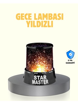 SiHako LED Renk Değiştiren Yıldız Projektör Galaxy Efektli Gece Lambası