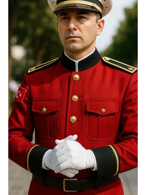 Single Sword Unisex Bando Garson Pandomim Gösteri Merasim Tören Eldiveni (BEYAZ)