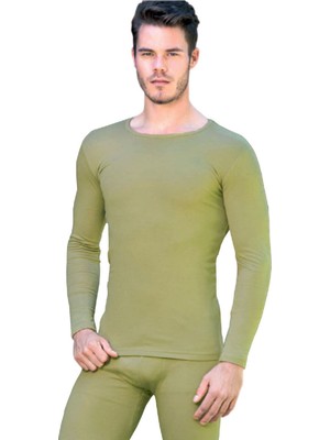 Tutku Erkek Uzun Kol Termal Içlik Fanila Haki Renk %60 Polyester %35 Viskon %5 Elastan