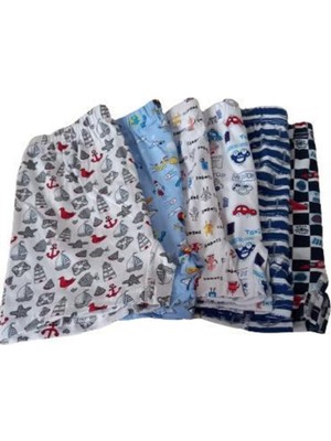 Tutku 12 Adet Çocuk Boxer Çok Renkli Eğlenceli Desenler ile Rahat Tasarım Sunar