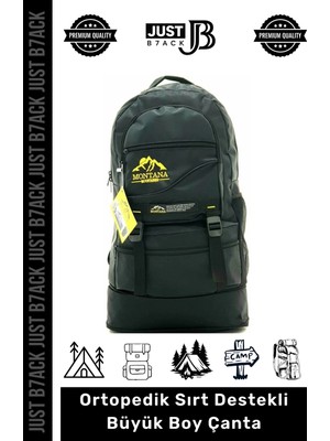 Just B7ack #çanta Büyük Boy Ortopedik Terletmeyen Konfor Model Çok Gözlü Bölmeli Lise Kamp Okul Sırt Çanta