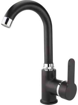 Sardıcı Siyah Delta Mutfak Bataryası Sıcak Soğuk Çift Su Girişli 5 Garantili Mutfak Eviye Bataryası