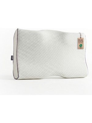 Viscotex Dualsupport Amerikan Model Visco Boyun Yastığı – Sırt Üstü & Yan Yatanlar Için Omuz Oyuntulu Ortopedik 60X38X10/9cm