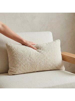 Penelope Vela Kırlent Kılıfı 40X60 cm Ekru