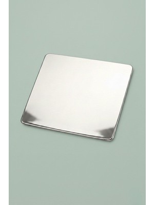 Arsel Sade Paslanmaz Çelik Bardak Altı Kupa Altı Kahve Çay Altlığı Kare 304 Kalite 6'lı