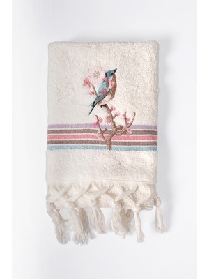 Arliva Home Asuman Nakıslı Havlu Krem 50X80