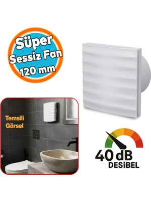 Nzb Kapaklı Düz Banyo Wc Aspiratör Fanı Süper Sessiz 12 W 120 mm Duvar Tipi Tuvalet Hava Havalandırma