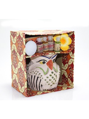 Calperia Seramik Figürlü Buhurdanlık Seti